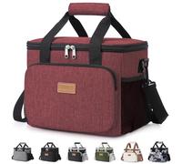 Lifewit Bolsa Termica Porta Alimentos 9L(12 Latas), Bolso Comida Trabajo Hombre y Mujer, Lunch Bag para Lonchera, Medio Bolsas Nevera Portatil para Playa, Viaje, Work, Burdeos