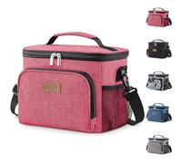 Lifewit Bolsa Termica porta Alimentos 9L, Bolso Nevera Portátil Pequeña, Impermeable Bolsas Comida Trabajo para Hombre y Mujer, Lancheira Termicas para Playa, Picnic, Viaje, Rosa