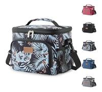 Lifewit Bolsa Termica porta Alimentos 9L, Bolso Nevera Portátil Pequeña, Impermeable Bolsas Comida Trabajo para Hombre y Mujer, Lancheira Termicas para Playa, Picnic, Viaje, Floral