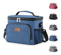 Lifewit Bolsa Termica porta Alimentos 9L, Bolso Nevera Portátil Pequeña, Impermeable Bolsas Comida Trabajo para Hombre y Mujer, Lancheira Termicas para Playa, Picnic, Viaje, Azul Oscuro