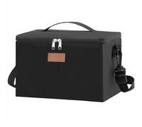 Lifewit Bolsa Termica Porta Alimentos, Bolso Comida Trabajo Hombre y Mujer, Plegable Lunch Bag para Lonchera, Medio Bolsas Nevera Portatil para Playa, Viaje, Work, Negro, 9L