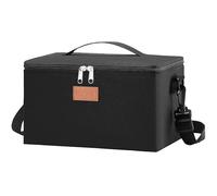 Lifewit Bolsa Termica Porta Alimentos, Bolso Comida Trabajo Hombre y Mujer, Plegable Lunch Bag para Lonchera, Medio Bolsas Nevera Portatil para Playa, Viaje, Work, Negro, 6.4L