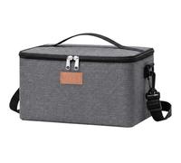 Lifewit Bolsa Termica Porta Alimentos, Bolso Comida Trabajo Hombre y Mujer, Plegable Lunch Bag para Lonchera, Medio Bolsas Nevera Portatil para Playa, Viaje, Work, Gris, 6.4L