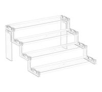 Lifewit Expositor de Acrílico de 4 Niveles, 30,5 cm Organizador de Perfume, Organizador de Plástico para Figuras, Cupcakes, Buffets, Postres, Esmalte de Uñas, Especias, Cosméticos, Transparente
