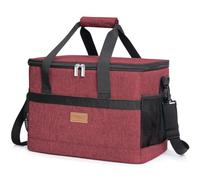 Lifewit Nevera Portatil 20L, Bolso Neveras Isotermica para Hombre, Grande Bolsas Termica porta Alimentos, Cooler Bag Tela Plegable para Playa, Camping, Viaje, Trabajo, Picnic, Rojo Vino