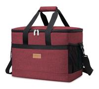 Lifewit Nevera Portatil 33L, Bolso Neveras Isotermica para Hombre, Grande Bolsas Termica Porta Alimentos, Cooler Bag Tela Plegable para Playa, Camping, Viaje, Trabajo, Picnic, Rojo Vino