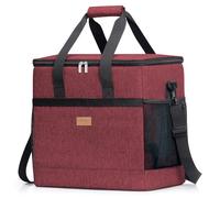 Lifewit Nevera Portatil 40L, Bolso Neveras Isotermica para Hombre, Grande Bolsas Termica porta Alimentos, Cooler Bag Tela Plegable para Playa, Camping, Viaje, Trabajo, Picnic, Rojo Vino