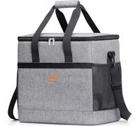 Lifewit Nevera Portatil 40L, Bolso Neveras Isotermica para Hombre, Grande Bolsas Termica porta Alimentos, Cooler Bag Tela Plegable para Playa, Camping, Viaje, Trabajo, Picnic, Gris