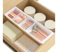 Lifewit Organizador de cajones, separador de cajones ajustable, 35,2 - 55,5 cm de largo y 4,7 cm de alto, organizador de tocador de plástico colgante para cosméticos, maquillaje, cocina, oficina, 1
