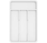 Lifewit Pequeño Bandeja para Cubiertos, Porta Cubiertos con 4 Compartimentos, Cajon Organizador Cubiertos de 19,8 x 31,5 cm, Separador Cubiertos Cocina Plástico con Cuchara/Tenedor/Cuchillo, Negro
