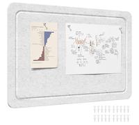 Lifewit Tablón de Pin de fieltro autoadhesivo, 57 x 37,5 cm, alternativa a la pizarra de corcho, plegable, tablero de visión decorativo, pared de fotos, tablero de notas con 20 pines para oficina