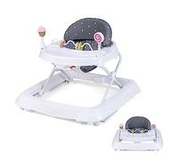 LIFEZEAL 2 en 1 Andador Bebes 6-18 Meses Plegable, Caminador Bebe con Tablero de Juegos, Baby Walker con Cojín de Asiento Extraíble, Andador Bebe con 3 Ajustes de Altura