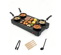 LIFEZEAL 2 en 1 Plancha Eléctrica, Grill Raclette para Familia&Grupos