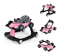 LIFEZEAL Andador Bebes 6-18 Meses, Caminador Bebe de 3 Alturas Ajustables con Ruedas Silenciosas, Baby Walker Plegable, Caminante de Aprendizaje Móvil con Música y Luz