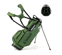 LIFEZEAL Bolsa de Golf, Bolsos Trípodes Ligeros con 8 Compartimentos Superiores y 5 Bolsillos con Cremallera, Soporte Paraguas, Funda de Lluvia y Correa Ajustable para Mujeres y Hombres (Verde)