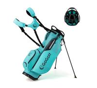 LIFEZEAL Bolsa de Golf, Bolsos Trípodes Ligeros con 8 Compartimentos Superiores y 5 Bolsillos con Cremallera, Soporte Paraguas, Funda de Lluvia y Correa Ajustable para Mujeres y Hombres (Azul)