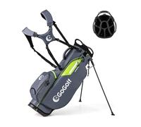 LIFEZEAL Bolsa de Golf, Bolsos Trípodes Ligeros con 8 Compartimentos Superiores y 5 Bolsillos con Cremallera, Soporte Paraguas, Funda de Lluvia y Correa Ajustable para Mujeres y Hombres (Gris)