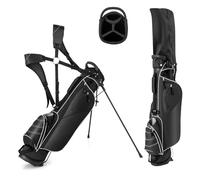 LIFEZEAL Bolsa de Golf con Trípode y 4 Divisores | Bolsa Golf Ligera y Portátil con Soporte, Correas Ajustables, para Campo, Viajes y Pitch & Putt, Hombre y Mujer