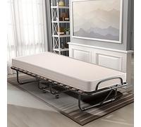 LIFEZEAL Cama Plegable 80 x 190cm Con Colchón de Espuma de Memoria de 10 cm, Supletoria Portátil Con Ruedas Para Viajar, Hogar, Carga Máxima 120 KG