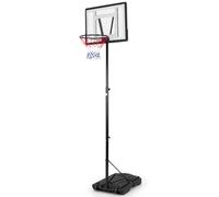 LIFEZEAL Canasta de Baloncesto Portátil, Altura Ajustable 172-305 cm, Aro de Baloncesto con Soporte y Tubo Medio Extraíble y Ruedas, Canasta de Baloncesto de Pie con Base 32 L para Exterior