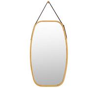 LIFEZEAL Espejo de Pared Rectangular con Marco de Bambú, 77x44cm, Espejo Suspendido Decorativo, Diseño Elegante, Espejo de Pared para Salón, Dormitorio, Pasillo