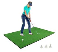 LIFEZEAL Esterilla de Golf, 1,5 x 1m, Alfombrilla de Práctica de Golf Plegable Profesional con Césped Sintético y 2 Posiciones de tee, Ideal para el Patio, Jardín y Salón