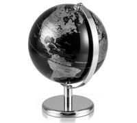 LIFEZEAL Globo Terráqueo Antiguo de 20 cm, con Base de Metal Plateado, Globo Terráqueo para Estudiantes y Adultos, Decoración del Mundo Antiguo para Aulas, Hogar, Oficina