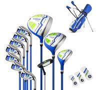 LIFEZEAL Juego Completo de Palos de Golf para Hombre, Juego de 15 Palos de Golf, Bolsa de Almacenamiento Profesiona con 460 CC #1 Driver, #3 Fairway, híbrido (Azul)