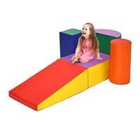 LIFEZEAL Juego de 5 Bloques de Construcción de Espuma para Niños, Módulos de Motricidad Módulos de Espuma con Tobogán, Juguetes Educativos, Hechos de PU y EPE, para el Hogar, Guardería (Estilo 7)