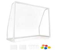 LIFEZEAL Portería de fútbol, Red de fútbol para niños en el jardín, Accesorios de Entrenamiento de fútbol para Interior y Exterior, portería de fútbol para Entrenamiento en Patio, 245 x 90 x 182 cm