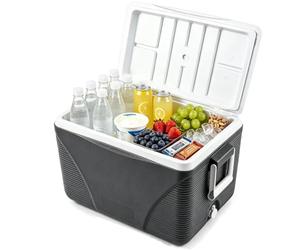 Lifezeal - Refrigerador rígido portátil 41L, refrigerador de camping con aislamiento térmico de 5 a 7 días, caja refrigerante con 4 portavasos y tapón de drenaje, ideal para picnic, pesca, viajes