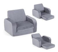LIFEZEAL Sofá infantil plegable 3 en 1, sofá cama con funda extraíble, cómodo sofá cama para niños pequeños, mini sofá para bebé, para dormitorio, sala de juegos