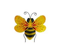 LIFFY Decoración de pared de abeja de metal, abejorro de cristal colgante de 10 pulgadas, decoración de jardín decorativo para el hogar, patio, valla y patio