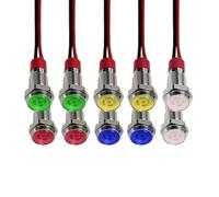 LifgWas 10 Piezas de Testigos LED Metálicos AC/DC 12-24V 6mm, Indicador Luminoso para el Tablero de Camiones, Barcos, Coches, Caravanas y Vehículos Universales (Multicolores)