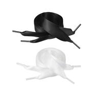 LifgWas 2 Pares Cordones De Cinta De Raso 2 Cm De Ancho 140 Cm 160cm Cordones Planos De Satén Suave Negro Blanco Para Zapatos Y Botas De Patinaje