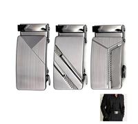 LifgWas 3 Pieces Automatic Belt Buckles for Men Belt Buckles Width 3.5cm