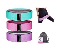 LifgWas 3pcs Bandas Elasticas Musculacion Fitness, Gomas Elasticas Musculacion, Bandas elasticas Fitness Antideslizantes, Cintas elasticas musculacion de Resistencia para Yoga Pilates Glúteos Piernas