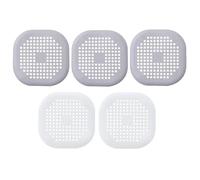 LifgWas 5pcs Filtro Desague Ducha de Silicona, Tapa Desague Ducha 13x13cm Recoge Pelos Ducha con Ventosas, Filtro de Drenaje para Bañera, Fregadero, Baño, 3 Gris y 2 Blanco