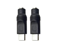 LifgWas Conector De Alimentación Tipo - C a Enchufe DC 5.5x2.1mm Enchufe De Carga Extensión De Cable De Carga Cargador De Tableta De Teléfono Móvil (2 Piezas)