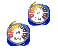 LifgWas Tiras Reactivas de pH Universales Rango 0-14, 2 Rollos de 5 Metros con Caja Plástica y Tabla de Colores, para Pruebas de Acidez y Alcalinidad en Líquidos