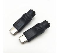 LifgWas Type - C Adaptador de corriente a DC 5.5x2.1mm Toma de carga Toma de corriente Cable de carga extendido Cargador de tableta de teléfono móvil (2pcs)