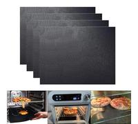 Lifhety Protector Horno Interior Antiadherente (Paquete de 4) - Alfombrilla para Horno Reutilizable 40x50 cm, Resistentes y Fáciles de Limpiar-Revestimiento Horno Universal