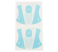 LIFKICH 100 Hojas de Moldes Reutilizables de Pvc para Formulario de Extensión de Uñas DIY en Color Azul para Decoración de Uñas y Pegatinas
