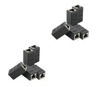 LIFKICH 10piezas Acoplador Ethernet Apantallado Macho Macho Conector In-Line para Cable Conexión Segura y Resistente
