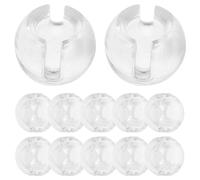LIFKICH 12 Topes para Cadena de Cuentas para Persianas Verticales, Fijadores Transparentes de Pom, Paquete de 12 Piezas Diseño Seguro y Apariencia Uniforme para Estores