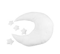LIFKICH 1juego Accesorios para Fotos de Recién Nacidos Cojín Posando Forma de Luna y Estrellas Relleno para Cesta Blanco para Sesiones Profesionales y Caseras