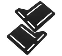 LIFKICH 2 Piezas Conector de Soporte para Cama de Acero al Carbono Negro 13.5x12.7cm con Herrajes, Garantiza Fijación entre Postes y Cabecero para Uso Hogar