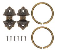 LIFKICH 2 Tiradores de Cajones Vintage Anilla Clásica de Aleación de Zinc, Tiradores de Muebles Antiguos Resistentes y Elegantes para Armarios y Tocadores Hogar