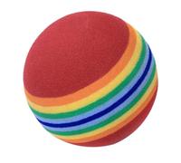 LIFKICH 20 Piezas Pelota de Práctica de Eva Arcoíris Elástica y Suave | Ligera y Flexible, para Interior, Bola de Esponja Multicolor, Uso Deportivo y Golpeo de Aproximación Color Aleatorio