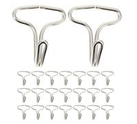 LIFKICH 200 Piezas Ganchos de Fijación para Fundas de Asiento de Coche de Hierro Profesional Método de Sujeción para Correas de 2cm, Accesorios para Cojines de Automóvil